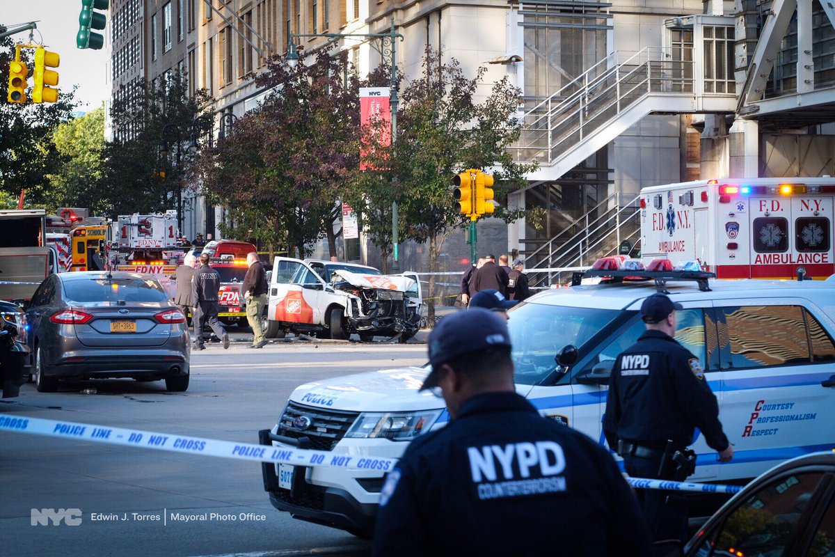 Thank you to the NYPD, FDNY and all of our first responders for their quick action in Lower Manhattan today.