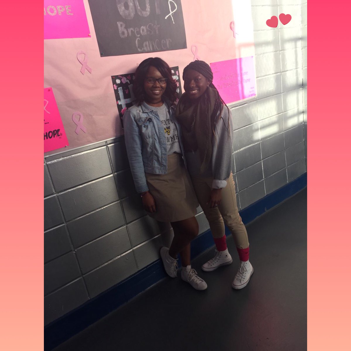 JacketHive's tweet photo. Breast Cancer Awareness Month ends today, but the fight doesn’t! Thanks for all your support in helping the Hive go pink 💕🎀 -Pres. &amp; V.P. https://t.co/WnEAwijcPk