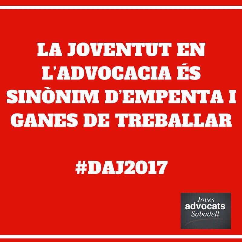 jovesICASBD's tweet photo. DIA DE L’ADVOCACIA JOVE #DAJ2017 @JovesAdvocats @CEAJ_abogados @icasbd https://t.co/sFsstqlUeM