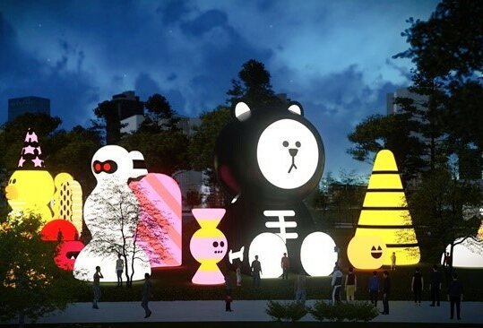 SojuWave's tweet photo. Hi SPIRITS! art balloon exhibit by LINE Friends x Craig &amp; Karl at Lotte World Mall in Seoul. pc: ULifestyle #HappyHalloween! #롯데월드몰 #라인프렌즈 https://t.co/bhiWgfwEXa