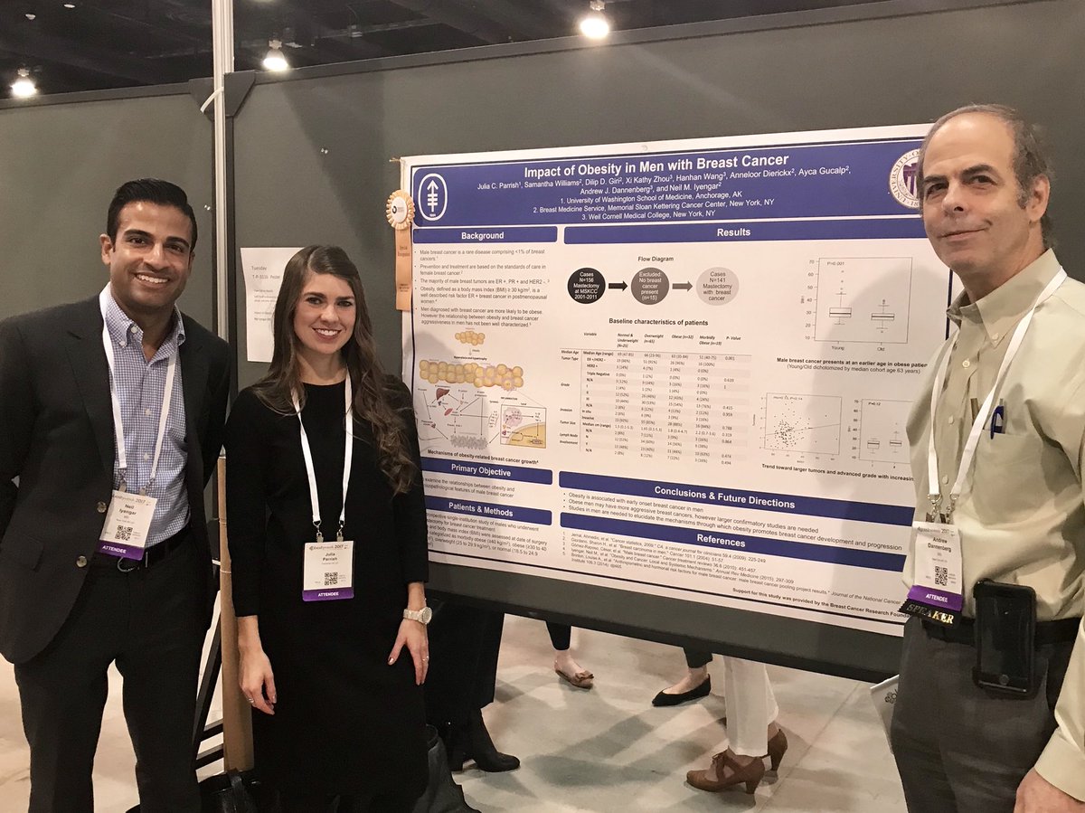 Neil_Iyengar's tweet photo. Well deserved recognition of our research student Julia Parrish for her work re obesity & male breast cancer #obesityweek2017 @BCRFcure https://t.co/yKEIZjJzbS