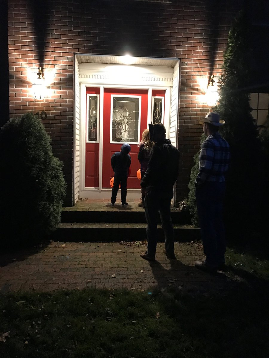 CoachCase19's tweet photo. Having a blast out trick or treating with Coop, Gracie, and the team https://t.co/QcmXL41syp