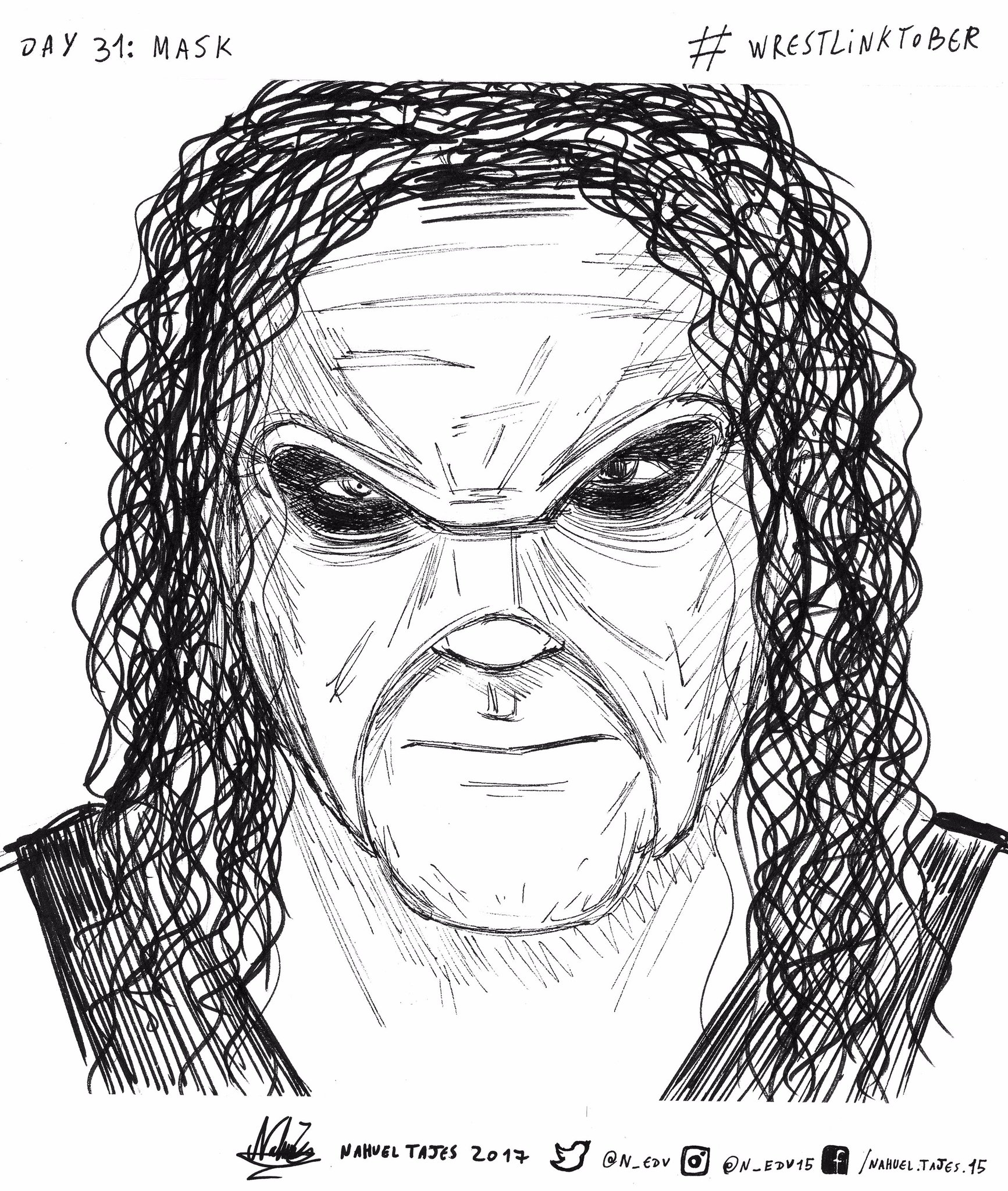 Wwe #Kane #Mask #Drawing #Digitalpainting