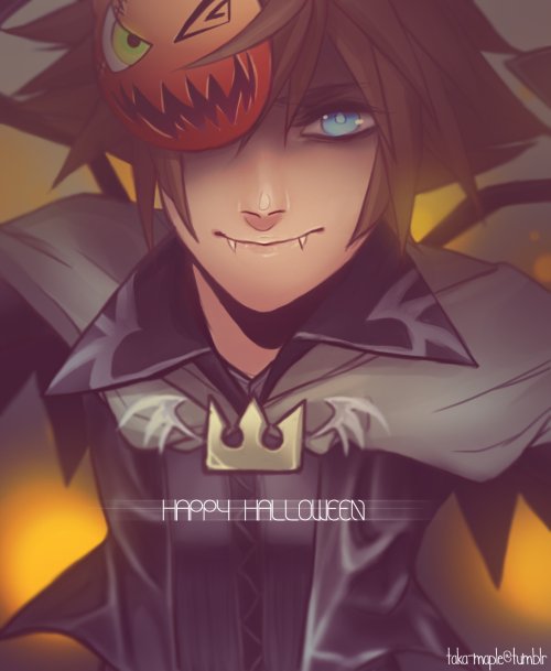 SoraKeyHearts's tweet photo. ¡Feliz Halloween, amigos y amigas! 

¿Cómo vais a celebrar la noche más terrorífica del año? yo voy a raptar a Santa ClavES DECIR... https://t.co/Q5TWTeIBGQ