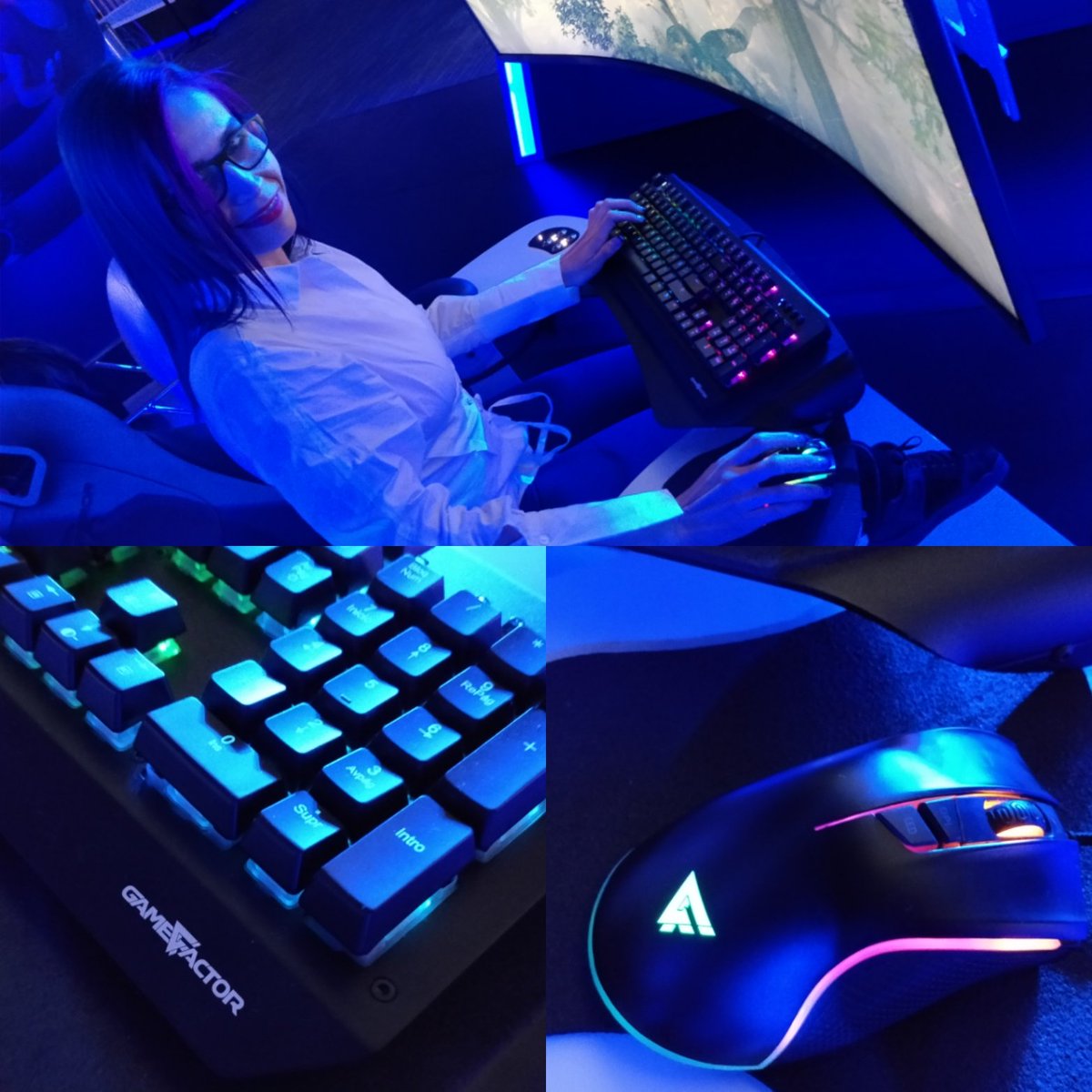 TortillaSquad's tweet photo. La tía garbanzo probando los periféricos de @GameFactorMx en el Intel Experience #WeKnowTheFuture https://t.co/SOjkYbItfy