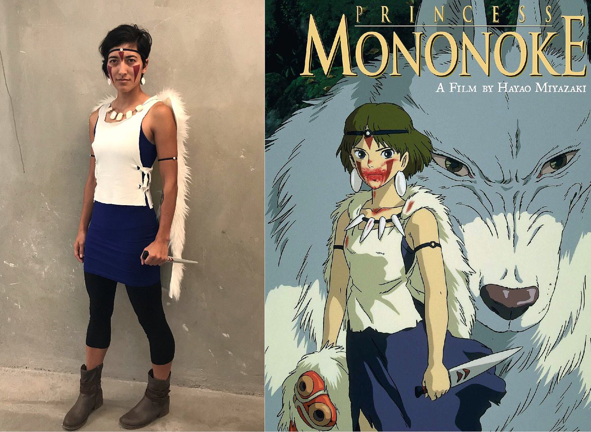 RenaKawabata's tweet photo. HAPPY HALLOWEEN 🐺🐺🐺🌲🐾👹🗡 #princessmononoke #wolfprincess #hayaomiyazaki https://t.co/w1W25SEHz1