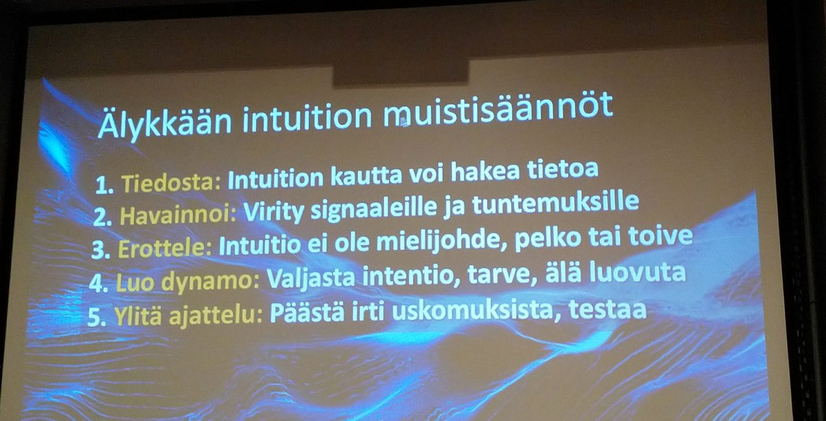 Asta Raami ja älykäs intuitio -luennosta uutta ajateltavaa #suomenekonomit #mentorointi