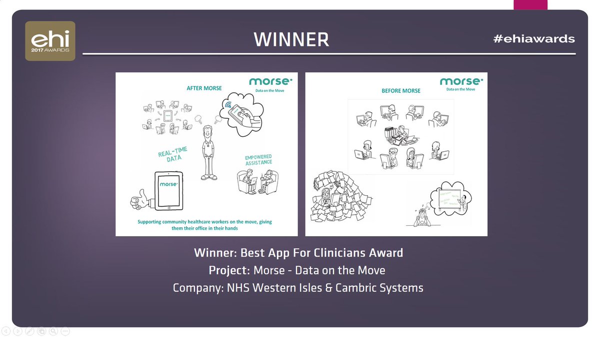 EHILive's tweet photo. Congratulations to NHS Western Isles &amp; Cambric Systems Ltd for being named the Best App for Clinicians #ehilive #nhs https://t.co/KFgTCAe3op
