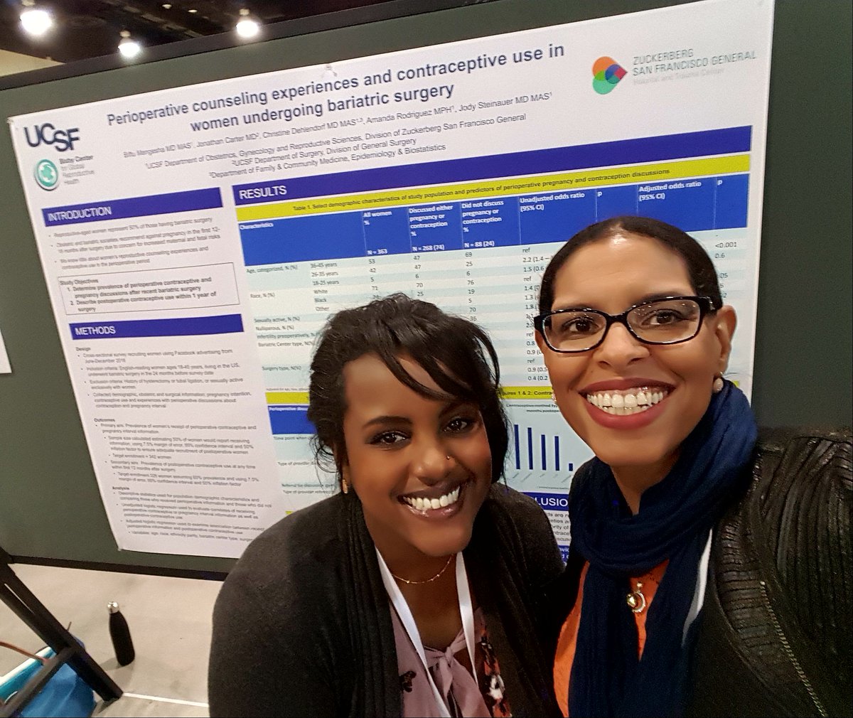mguyblueMD's tweet photo. Dr Biftu Mengesha poster presentation @ObesityWeek #maternalhealth #bariatricsurgery @ucsfcvp @UCSF_MRC @UCSFMedicine https://t.co/BLpGypz31Q