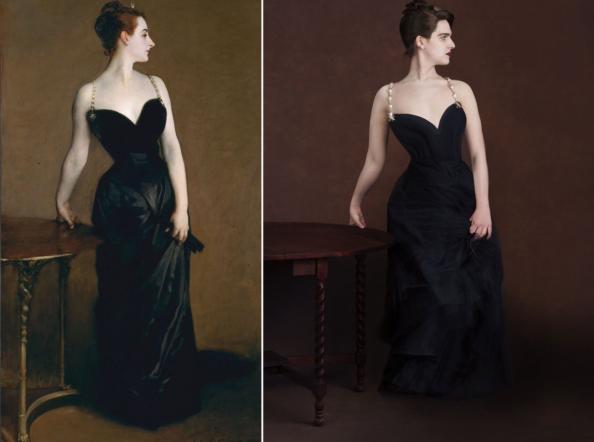 FashionWeek's tweet photo. Need a last minute #Halloween costume? @HarpersBazaarUS recreated some of the most iconic paintings with the groundbreaking models of today. https://t.co/8QXlu6KYDF