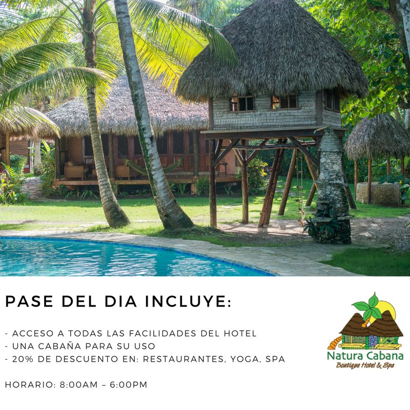 NATURACABANA's tweet photo. Natura Cabana now offers a day pass!🤩 #TravelTuesday #TuesdayThoughts @godomrep @turisdom 
Email: reservation@naturacabana.com https://t.co/oacovYOBqf