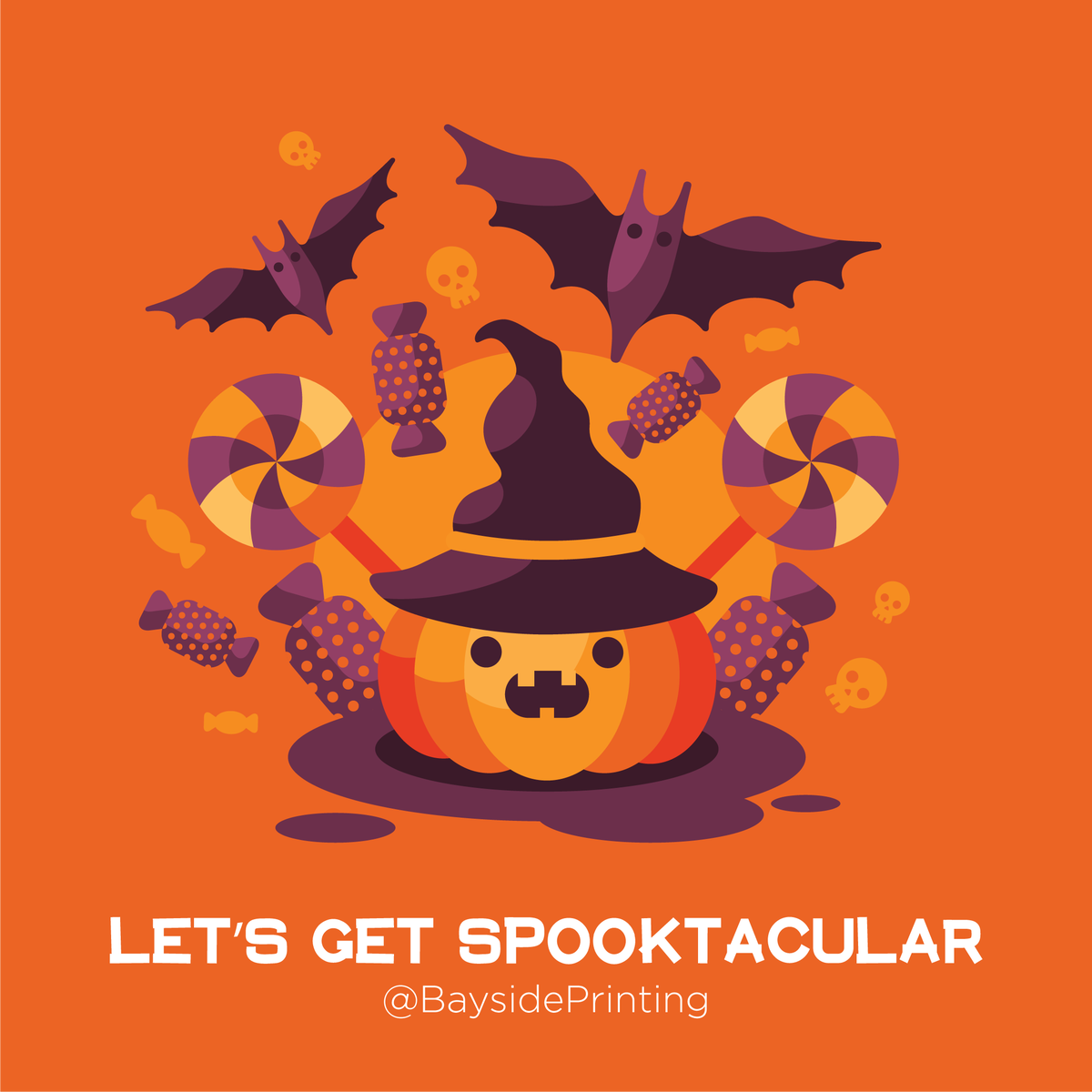 BaysidePrinting's tweet photo. Happy #Halloween to everyone out there! We hope you have a wicked evening and do some fangtastic trick-or-treating in your favorite haunts! https://t.co/aLG0IpIGAB