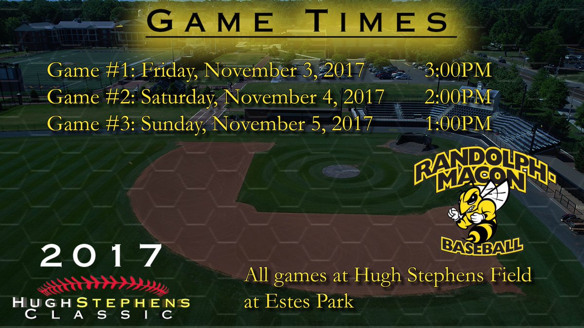 Hugh Stephens Classic games are set!  Jackets wrap up the fall season with the Black &amp; Lemon World Series!  Games are open to the public!
