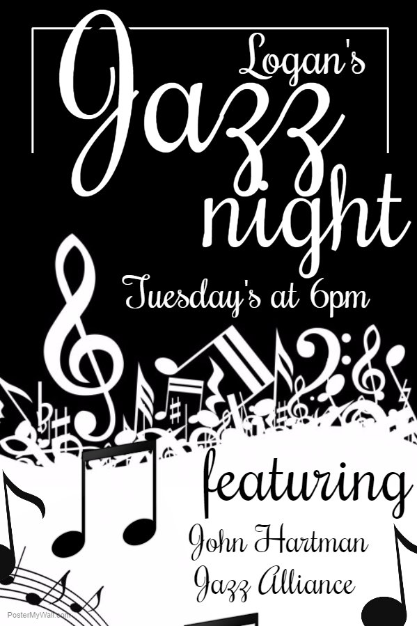 LogansFreeport's tweet photo. Every Tuesday STARTING NOVEMBER 14TH!!!! #LiveMusic #LogansFreeport #Jazz https://t.co/Y17mY1mpAu