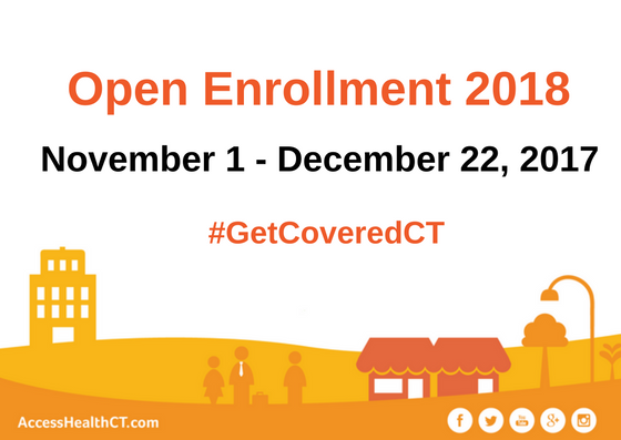 AccessHealthCT's tweet photo. .CT Residents can enroll in healthcare coverage for 2018 on Nov. 1 through @AccessHealthCT! #GetCoveredCT #AHCTChat https://t.co/FxBlfy3qyL