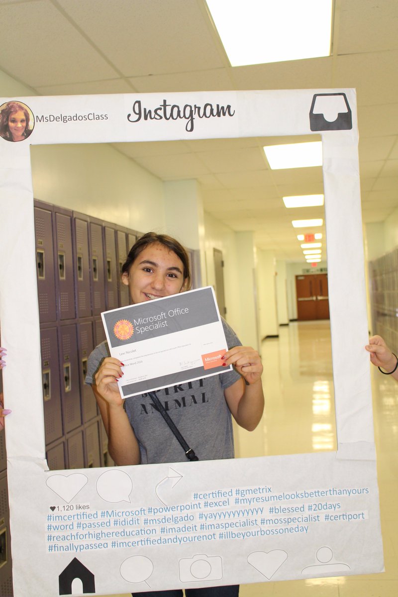 RMSMsDelgado's tweet photo. Super excited to earn their #MOSWord 2016 Certification! #GetCertified #RandallMS @HCPSRandallMS @HCPSCTAE @MawhinneyClaire @Office https://t.co/oXp60v0wLy