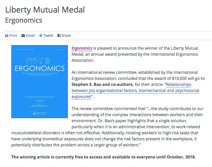 The winner of the Liberty Mutual Medal. Free to access until October 2018 tandfonline.com/doi/abs/10.108…