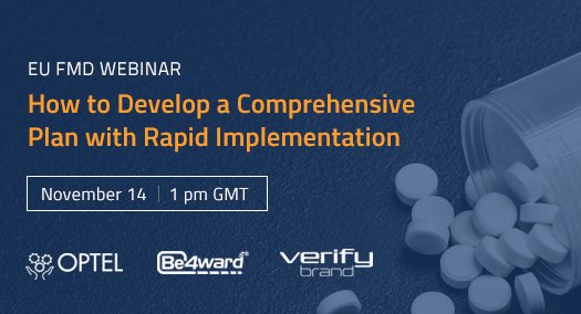 Be4wardLtd's tweet photo. Join our webinar with @OptelGroup and @VerifyBrand 
EU #FMD: develop a comprehensive plan with rapid implementation https://t.co/GBZATBdKA4 https://t.co/S7S0xWVh8O