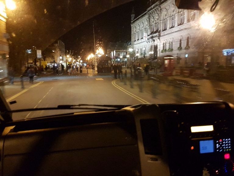 CheshPolSC's tweet photo. Officers out on patrol supporting @PoliceChester this Halloween evening out in the #bigwhitevan #HereForYou π»ππ https://t.co/fPoj9WNLSr