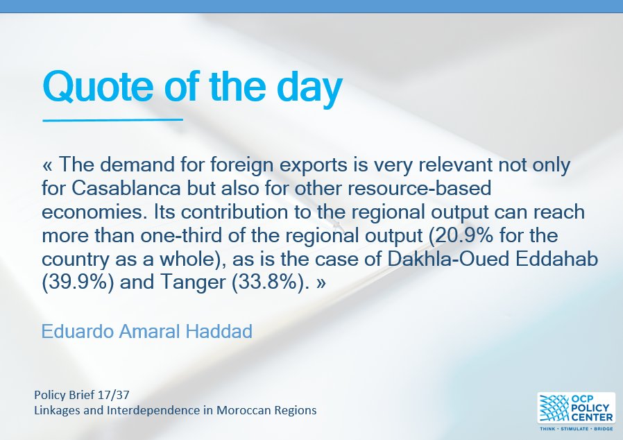 PolicyCenterNS's tweet photo. #RegionalOutput #ForeignExport |Linkages & Interdependence in Moroccan Regions https://t.co/DLpNPl3wMh #Morocco #Economy by #region https://t.co/PM6P8JXIKC