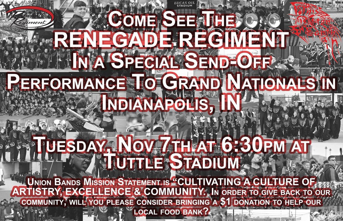 The RR will be performing in their Grand Nats send-off performance next Tuesday, Nov 7th at 6:30pm.  
#thisbitterearth #community
