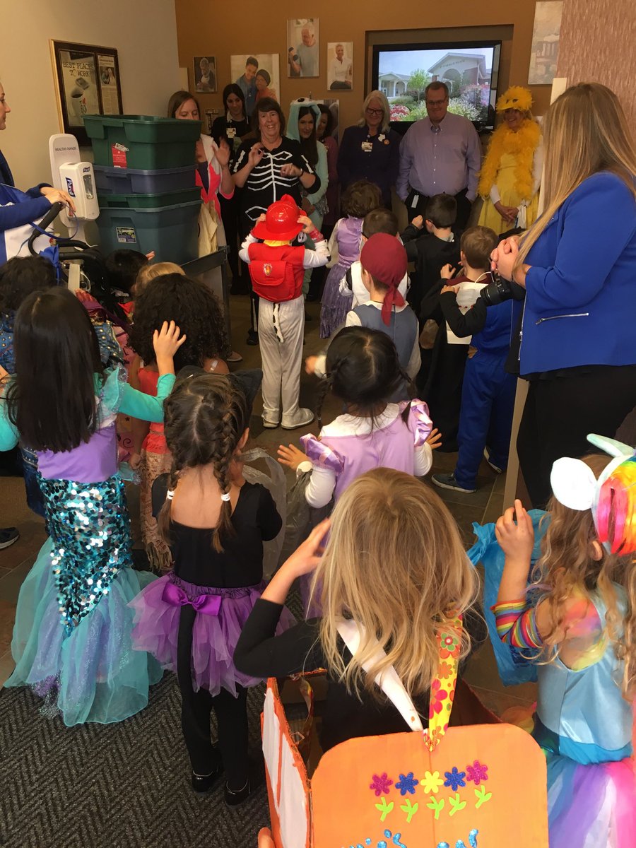Trick or treating at our neighbors, Lutheran Senior Services.  #beautifulcollaboration