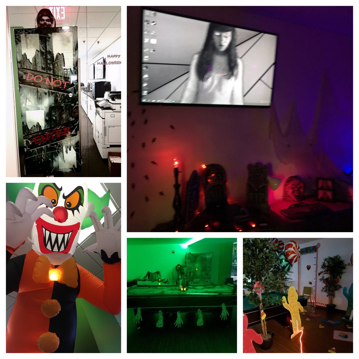 lifeatfp's tweet photo. Enter if you dare...Our teams had a ghoulishly good time transforming the office for a spook-tacular decorating #competition! 🎃 #lifeatfp https://t.co/Vl5PN7LENP