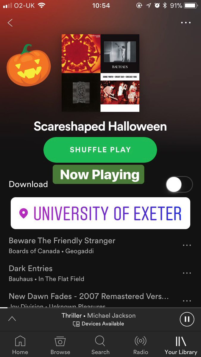 PearShapedExe's tweet photo. Happy Halloween! Check out our @Spotify playlist with lots of eery treats! 🍐https://t.co/3FY8FP6Og0 #NowPlaying #Halloween #Exeter #Music https://t.co/9lD41RWTCp