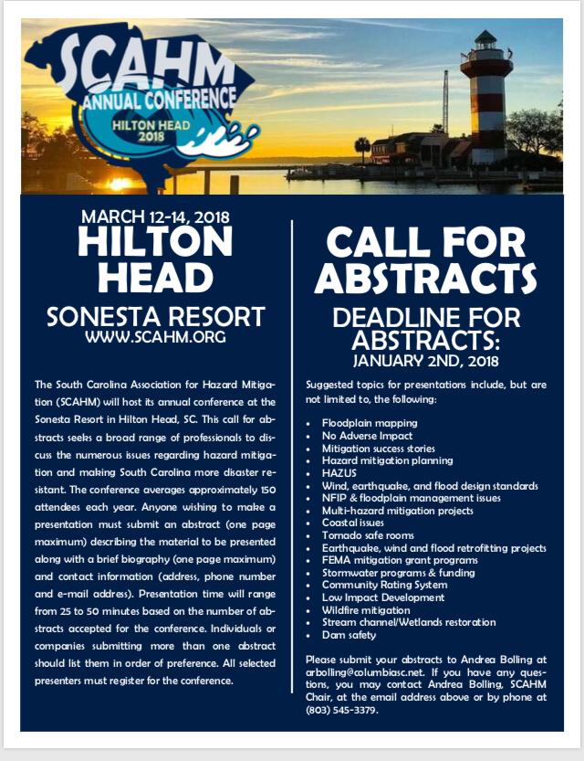smartventnj's tweet photo. Join us in Hilton Head, SC this coming March! @FloodsOrg #SCAHM #ASFPM #NCAFPM #FEMA https://t.co/U7Vo2yvF7C