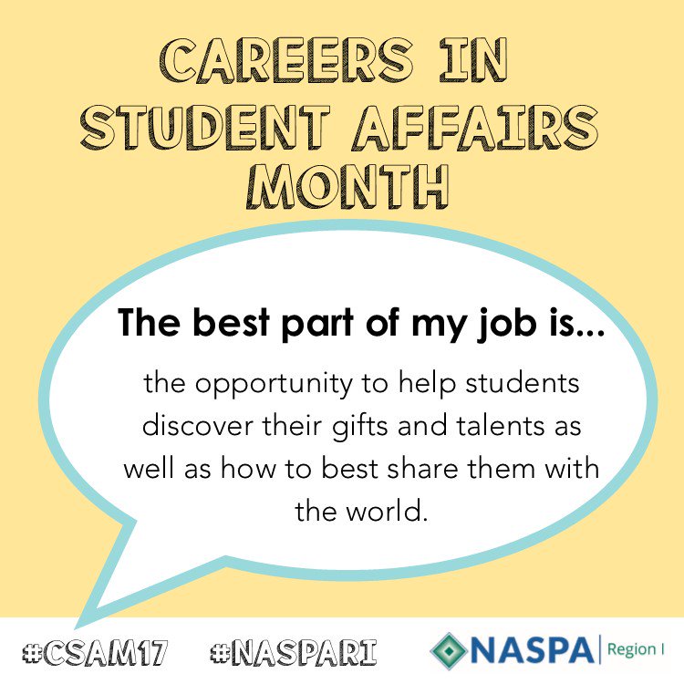 NASPA_R1's tweet photo. Helping students realize how gifted they are is such a powerful experience #CSAM17 https://t.co/iUPgdSxOxc