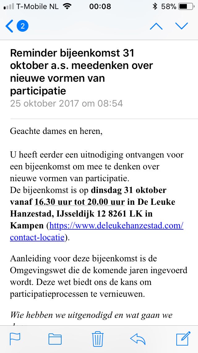 Gerrie867's tweet photo. Dat was een zeer goede bijeenkomst met 3 workshops over de omgevingswet die bij leven en welzijn in  2021 in werking zal treden.... https://t.co/YzQ4CYxoj9