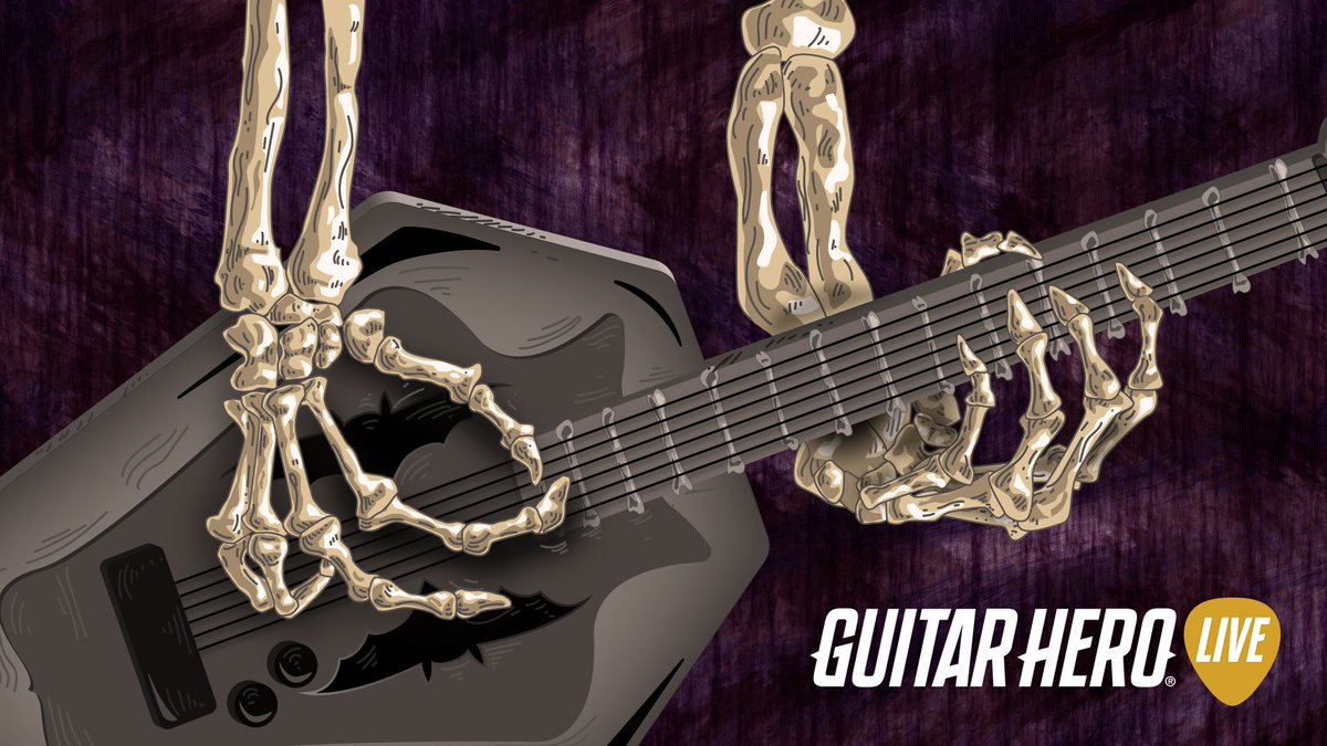 GuitarHero's tweet image. Hope you have a bone-chilling Halloween and rock on!