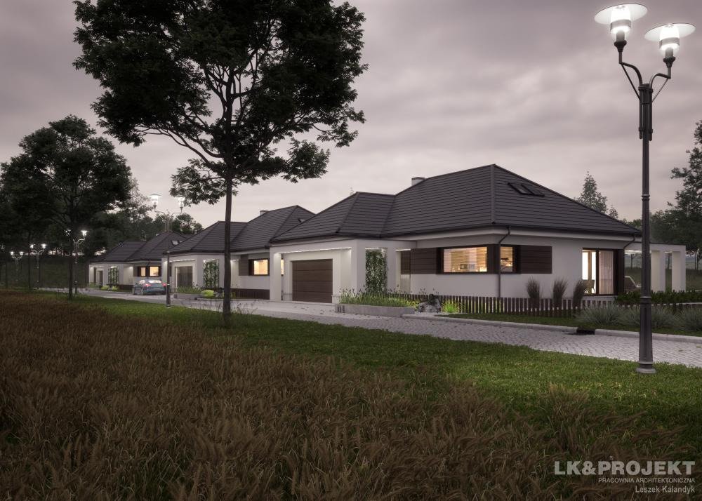 LKProjekt's tweet photo. LK&amp;1332 to projekt domu z poddaszem użytkowym, który doskonale wygląda również w zespole zabudowy jednorodzinnej. 🏡 😊 https://t.co/ZfzDQ7UvlF