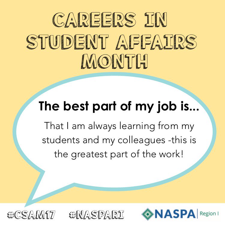 NASPA_R1's tweet photo. Who else is a life-long learner? #CSAM17 https://t.co/EuzM4eV2wi
