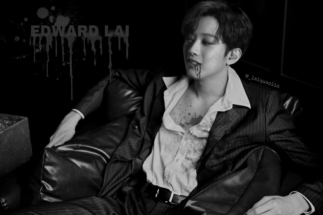 _laiquanlin's tweet photo. EDWARD LAI
—
For #Halloween 
#WANNAONE #guanlin #wannaonefanart #LaiGuanlin #Laikuanlin #워너원 #라이관린 #賴冠霖 #fanart #edit #vampire https://t.co/Yg7DijSSsM