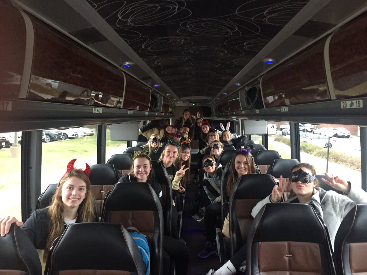 NWUVolleyball's tweet photo. PWolves are ready to scare away the competition with some crazy spooky vball skills! #halloweenbus #roadtrip #iiacconference https://t.co/xolZPqAxXw