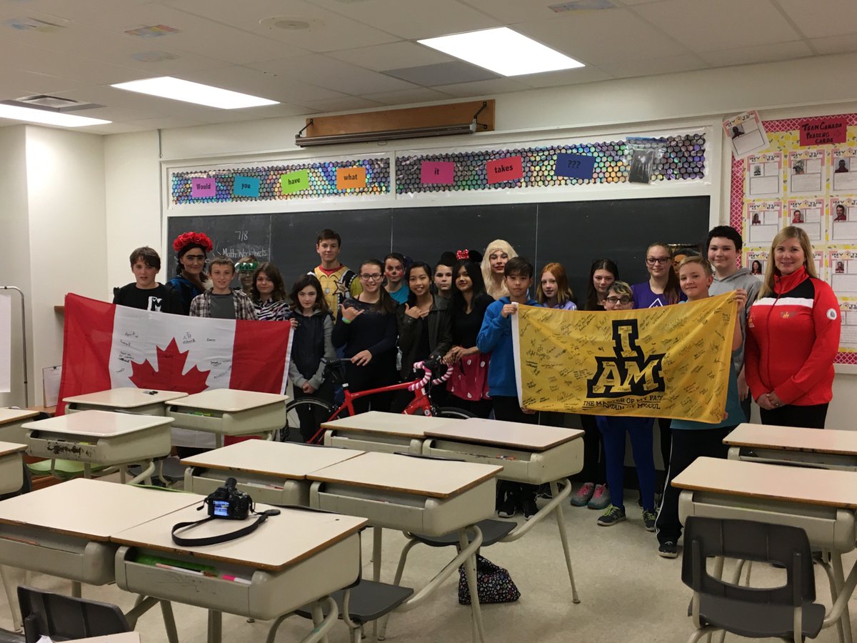IGTeamCanada's tweet photo. Athlete Cheryl Bush shared her experience at #IG17 with the students of St. Finnan's School in Alexandria, ON! Thanks for your support! https://t.co/TymHwulwua