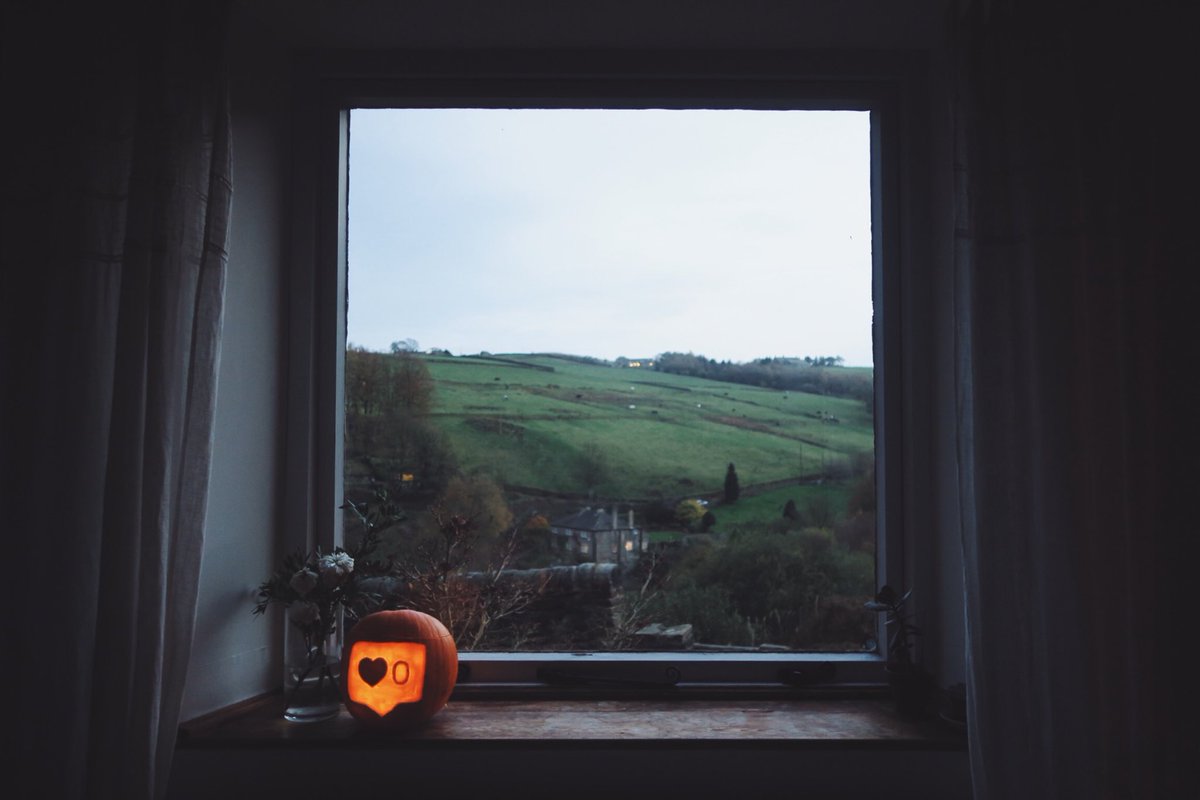 meandorla's tweet photo. carved my pumpkin into the scariest thing I could think of 😱🎃🙈 https://t.co/wkZ32QBK9X
