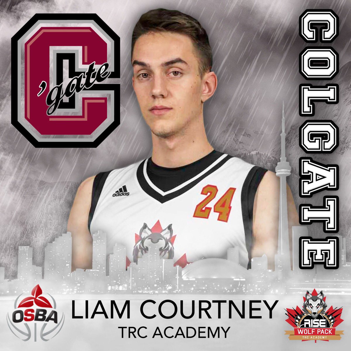 OntarioSBA's tweet photo. RAIDER NATION! 
TRC Academy’s Liam Courtney has committed to the Colgate University #Raiders 🙏
#WhereEliteMeet https://t.co/YZvQ3nfUMl