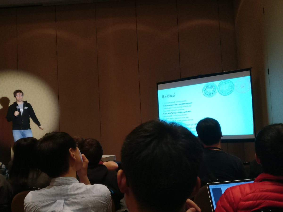 schrnz's tweet photo. Incredibly interesting talk about human assistance for cyber reasoning systems (HaCRS) by @shellphish 's @Zardus #darpacgc https://t.co/QeZtCO2BqM