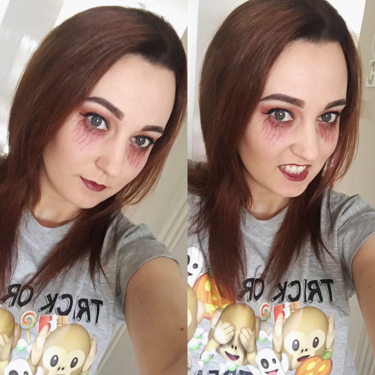 mabbRachel's tweet photo. Happy Halloween 🎃 #vampiremakeup #halloween2017 https://t.co/1hO8mDyCrn