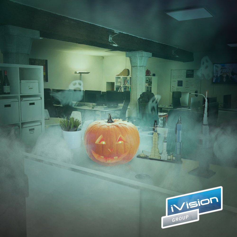 ivision_digital's tweet photo. Gli uffici sono chiusi, ma sembra che ci sia ancora qualcosa che si muove in #iVision... Felice #Halloween!

#iVisionGroup #Digitalife https://t.co/Y8mgRfxFNF