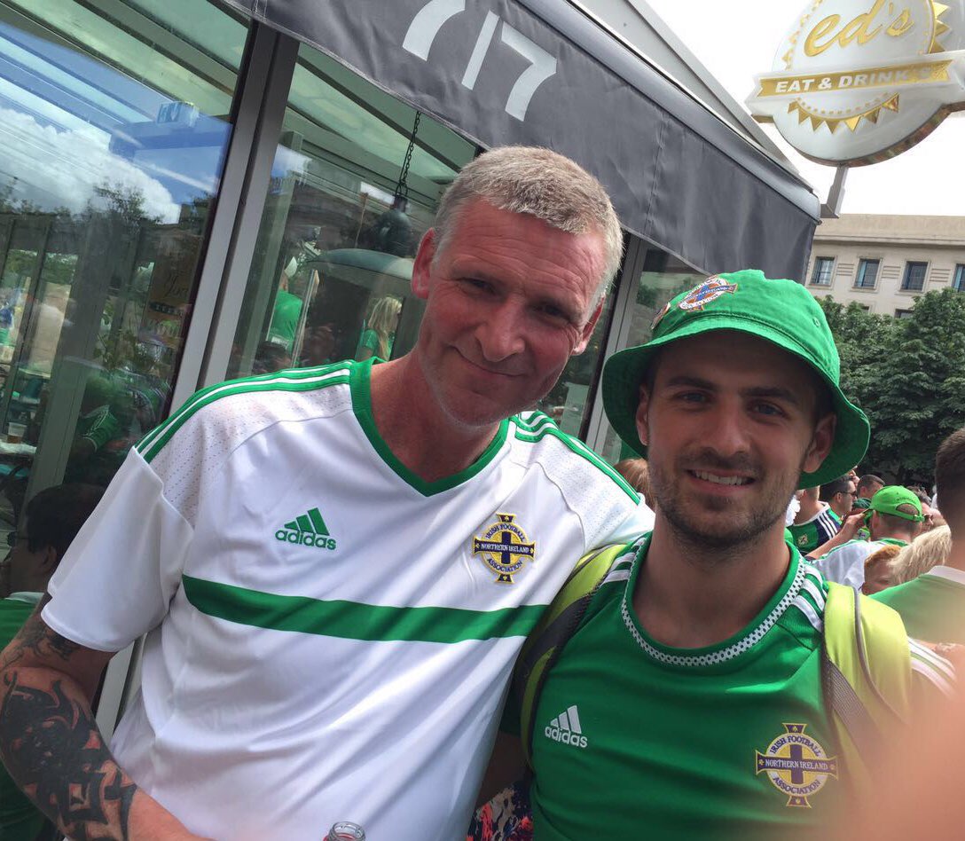 JohnFell18's tweet photo. @OfficialIrishFA  photo of me and my son @MarcFell1  at the euros. #DreamBigger https://t.co/SIQ6DJlpV7