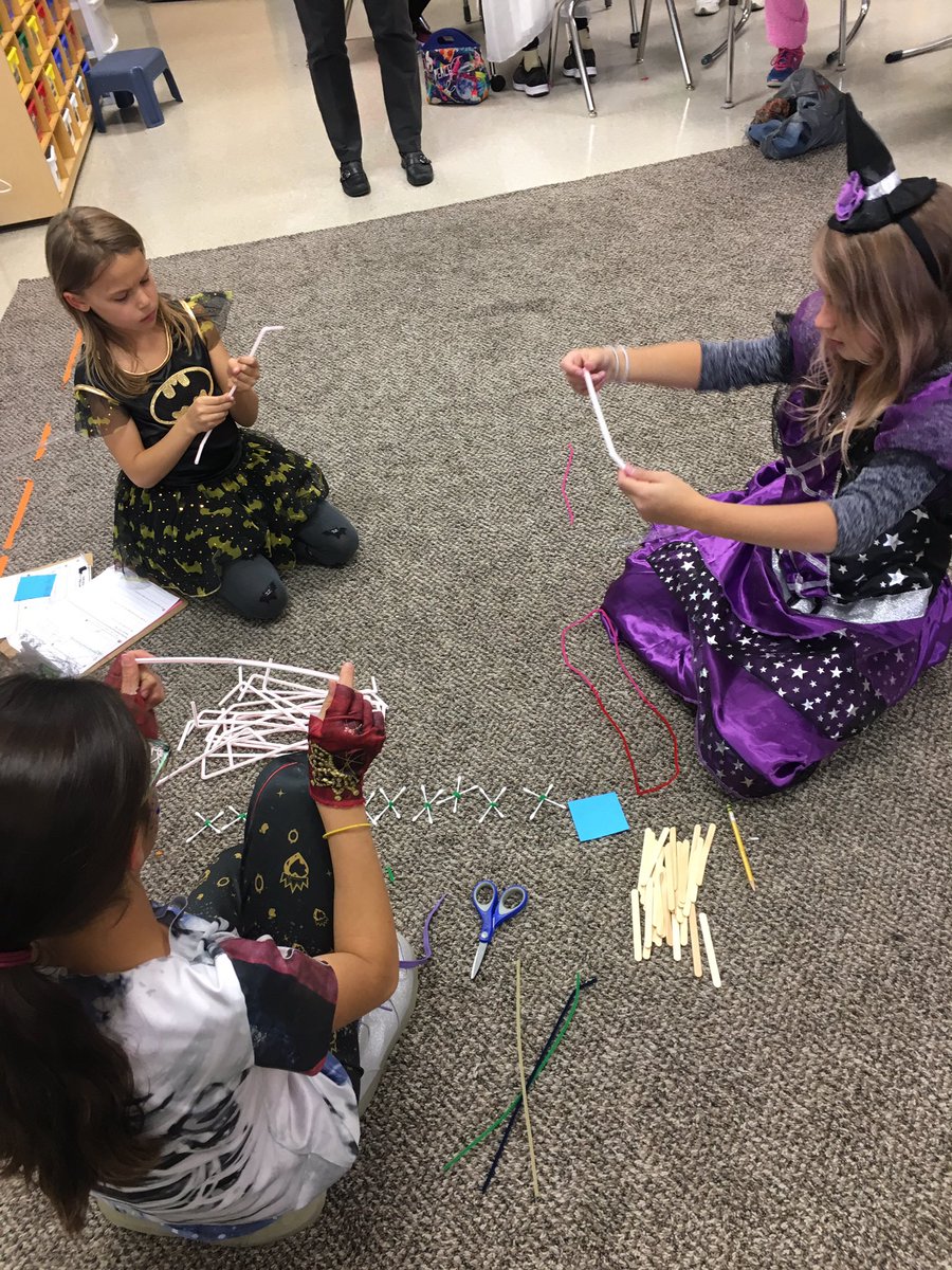Braken2's tweet photo. STEAM challenge and Halloween in room 106 @islandLRSD https://t.co/Wp2BsD7jWf