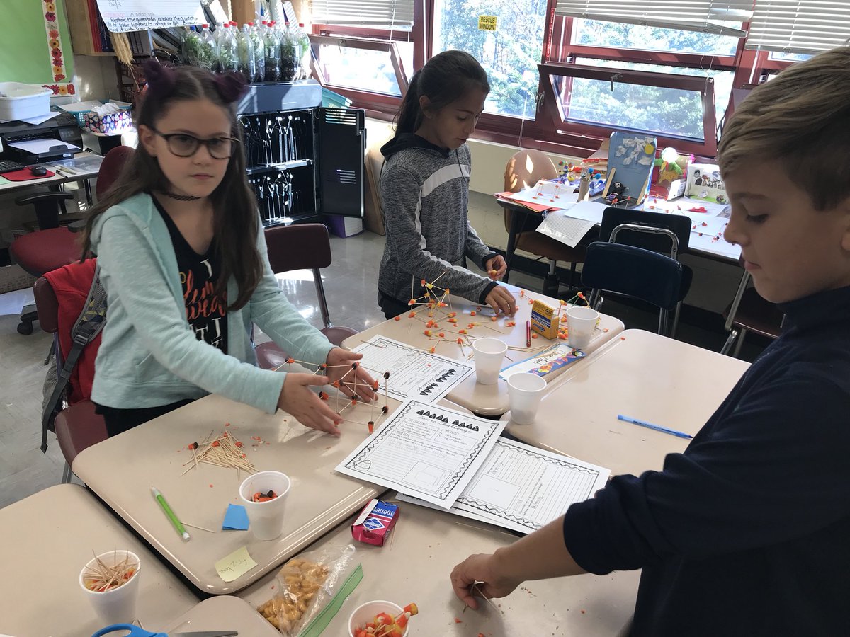 henryfreedman's tweet photo. Halloween STEAM projects in Mrs. Kropp’s room.   Candy corn catapults and towers. https://t.co/0n3DilCoZe