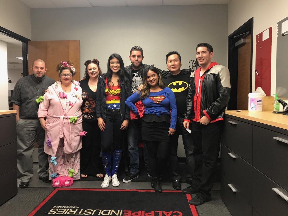 calpipebollards's tweet photo. #CalpipeBollards employees are in the #Halloween spirit! We hope everyone remains safe. don't forget to look both ways & bring a flashlight. https://t.co/5MjumK23hf