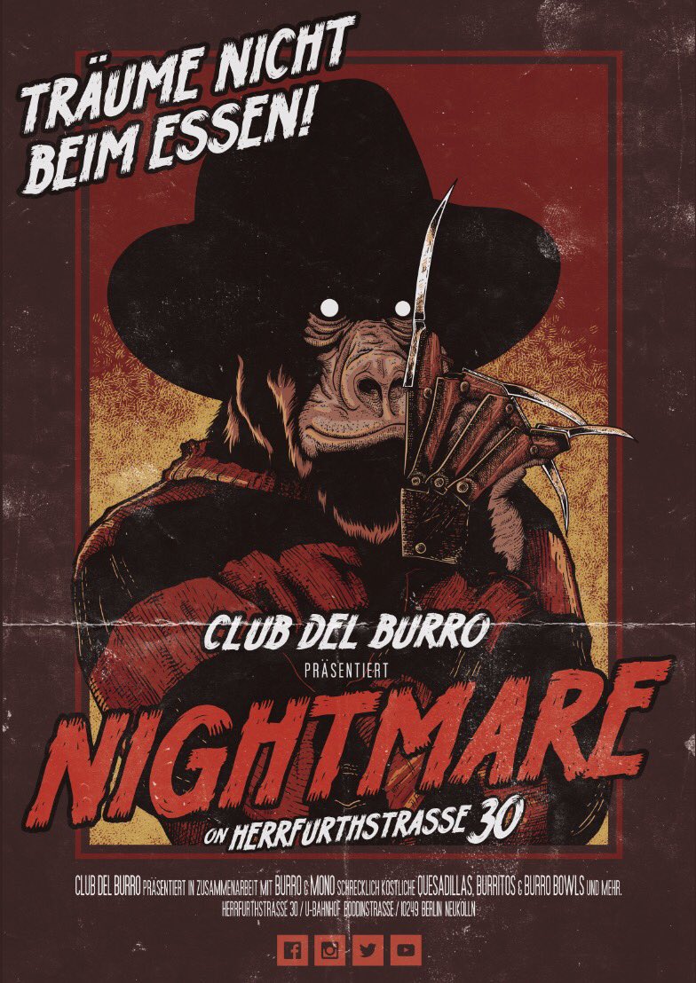 Träume nicht beim essen #Halloweeen #clubdelburro #donkeybusiness #neukölln #berlin demnächst!!! #burritos #sepsyzart