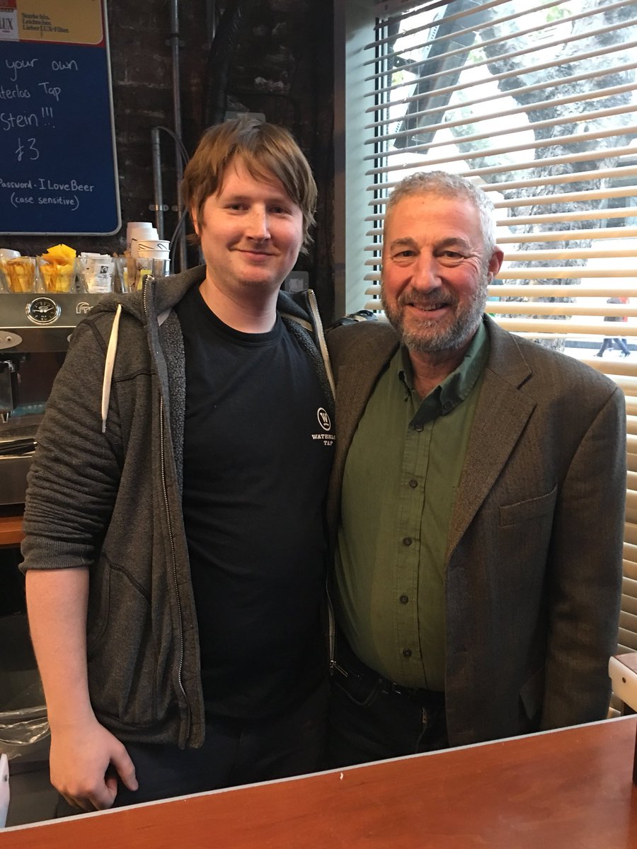 TapWaterloo's tweet photo. Brewing royalty in the house with Ken Grossman from @SierraNevada Great meeting you guys. Enjoy your London beer tour! - @DankandJuicy https://t.co/ZUpj7s550P