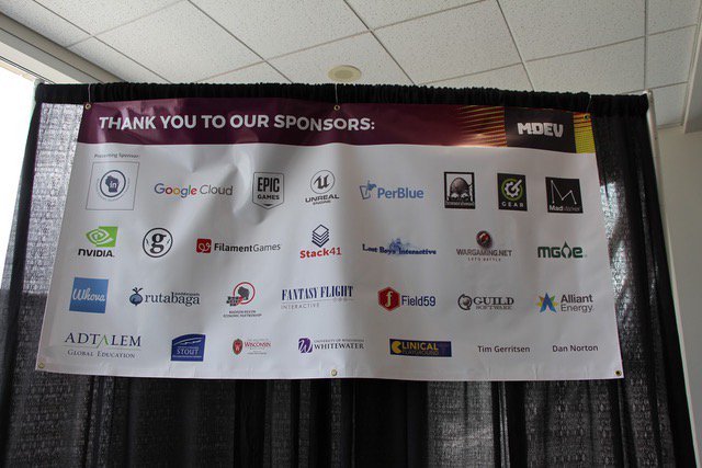 Stack41MKE's tweet photo. Happy to be able to sponsor the latest Madison Game Development Conference last week. https://t.co/A38Hw9idzx