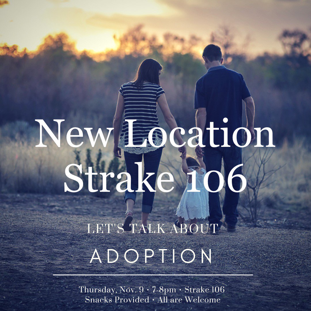 USTCELTSFORLIFE's tweet photo. Join us for a Q&amp;A about #adoption with an #adoptee, adoptive parents, &amp; employees from @ArmsWideTX Thurs Nov 9 from 7-8pm in Strake 106 https://t.co/ZKffLaQMmW